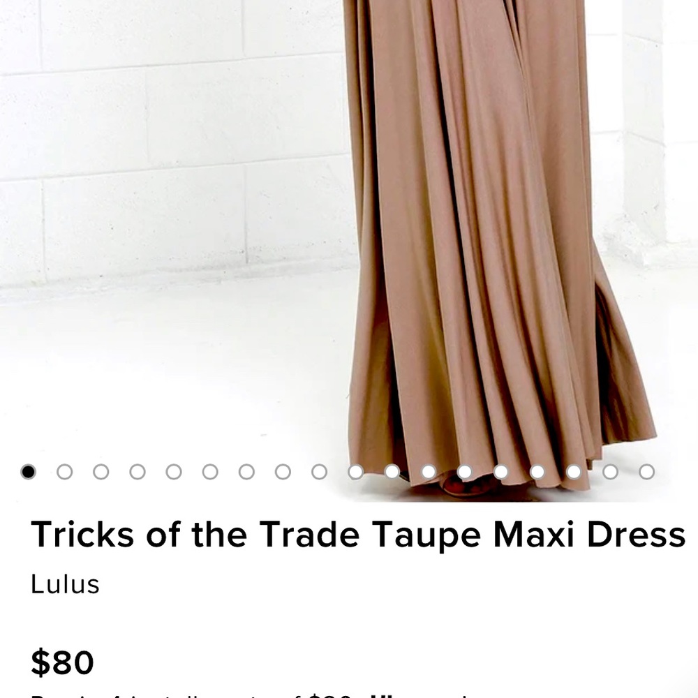 Lulus maxi dress size large like new